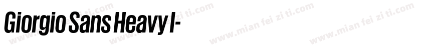 Giorgio Sans Heavy I字体转换